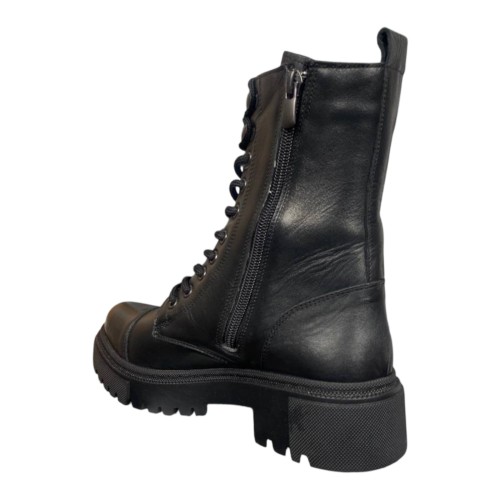 Черевики жіночі шкіряні ATO 485 01 чорні байка