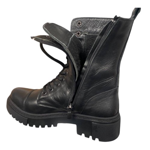 Черевики жіночі шкіряні ATO 485 01 чорні байка