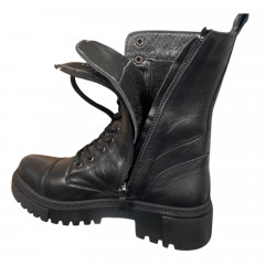 Черевики жіночі шкіряні ATO 485 01 чорні байка