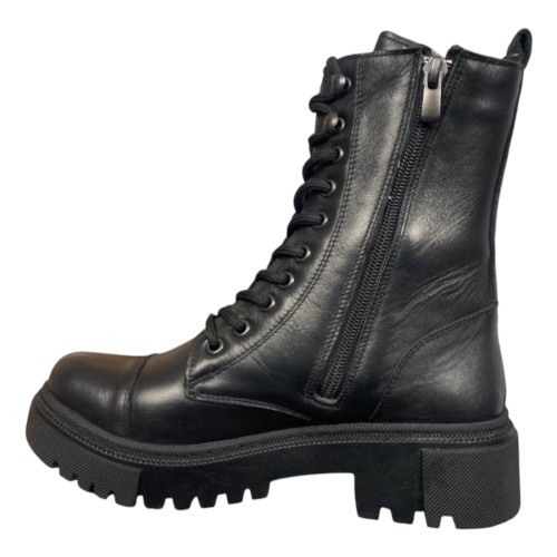 Черевики жіночі шкіряні ATO 485 01 чорні байка