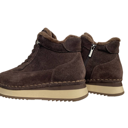 Черевики жіночі замшеві ALLSY 203831 коричневі байка