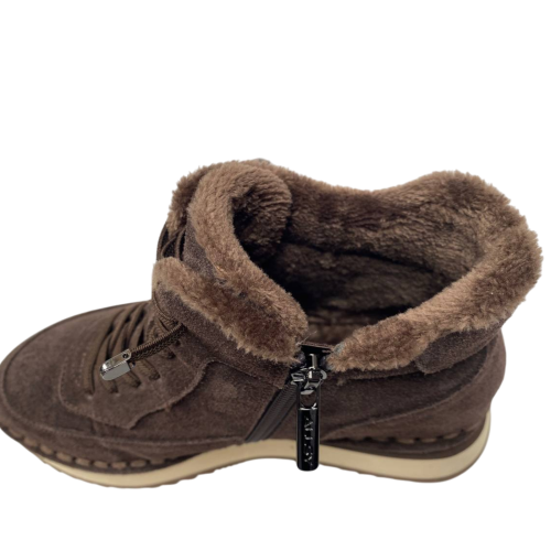 Черевики жіночі замшеві ALLSY 203831 коричневі байка