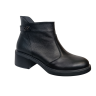 Черевики жіночі шкіряні FOOT STEP 539 чорні байка каблук