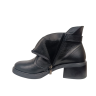 Черевики жіночі шкіряні FOOT STEP 539 чорні байка каблук