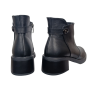 Черевики жіночі шкіряні FOOT STEP 539 чорні байка каблук