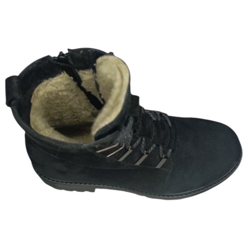 Черевики жіночі замшеві KATRIN A 380 чорний хутро