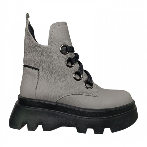 Ботинки женские кожаные TEONA 144 46 серый мех