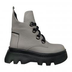 Черевики жіночі шкіряні TEONA 144 46 сірий хутро