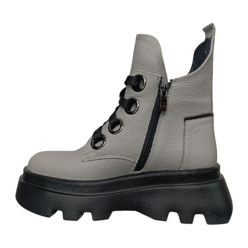 Ботинки женские кожаные TEONA 144 46 серый мех