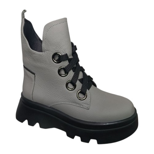 Ботинки женские кожаные TEONA 144 46 серый мех