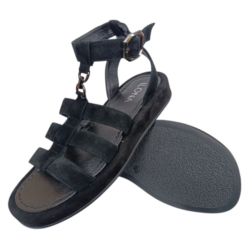 Босоножки Женские замшевые ILONA 689/113 черные