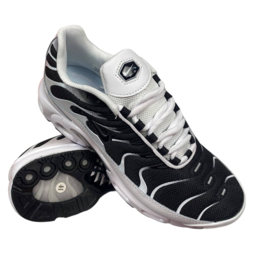 Кроссовки мужские текстильные NIKE AIR MAX TN PLUS 1095-8 чорно-белые