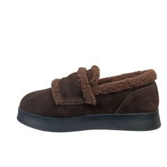 Черевики жіночі замшеві  IT TS L25-41 coffe хутро