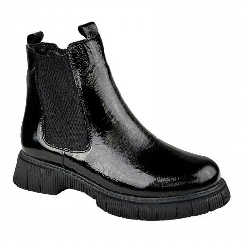 Черевики Жіночі шкіряні челсі SPRINGER 22123-2L чорний лак