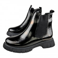Черевики Жіночі шкіряні челсі SPRINGER 22123-2L чорний лак