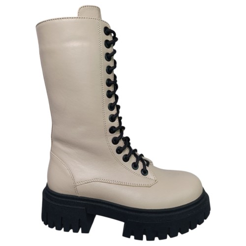 Черевики жіночі шкіряні TEONA 370 04 бежевий хутро