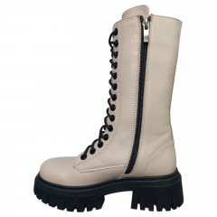 Черевики жіночі шкіряні TEONA 370 04 бежевий хутро