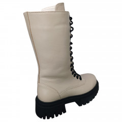 Черевики жіночі шкіряні TEONA 370 04 бежевий хутро