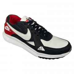 Кроссовки мужские кожаные DENAR N15 черные белые красные 