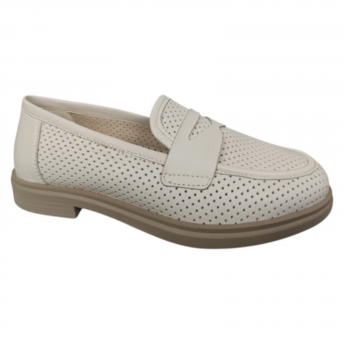 Лофери женские кожаные CAMELLIA 240/1 16 светло-бежевые