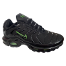Кроссовки мужские текстильные NIKE AIR MAX TN PLUS A0018-7 черно-зеленые