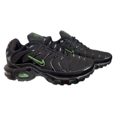 Кроссовки мужские текстильные NIKE AIR MAX TN PLUS A0018-7 черно-зеленые