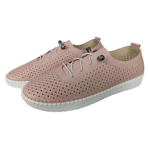 Кросівки жіночі шкіряні MASIS 1800 06 пудра