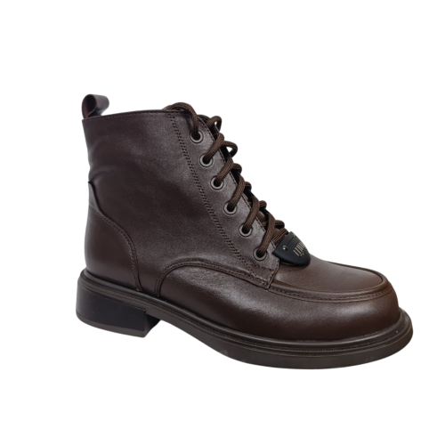 Черевики жіночі шкіряні FOOT STEP 547 25 коричневі хутро