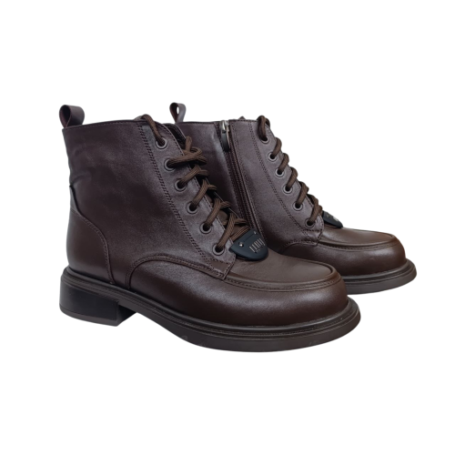 Черевики жіночі шкіряні FOOT STEP 547 25 коричневі хутро