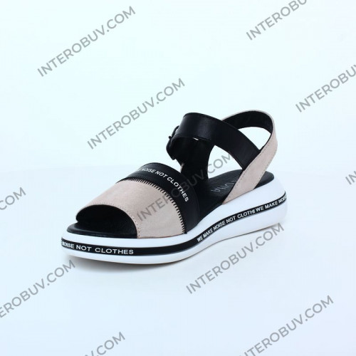 Босоножки Женские кожаные TEONA 136 пудра