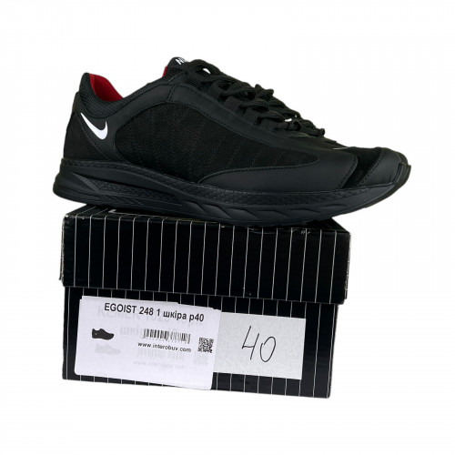 Кроссовки Мужские кожаные EGOIST 248 1 черный