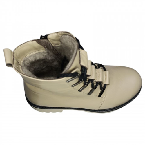 Ботинки женские кожаные KATRIN A 380 визон мех