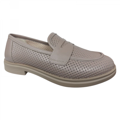 Лоферы женские кожаные CAMELLIA 240/1 07 бежевые