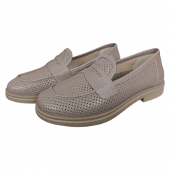 Лоферы женские кожаные CAMELLIA 240/1 07 бежевые