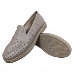 Лоферы женские кожаные CAMELLIA 240/1 07 бежевые