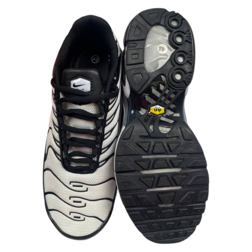 Кроссовки мужские текстильные NIKE AIR MAX TN PLUS 1095-3 бело-черный