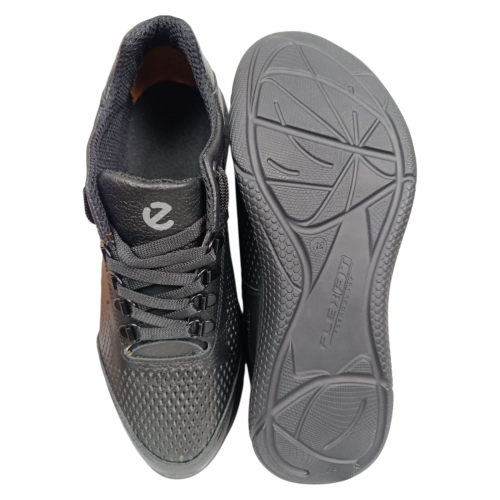 Кроссовки кожаные мужские перфорация LORD E9 01 черные