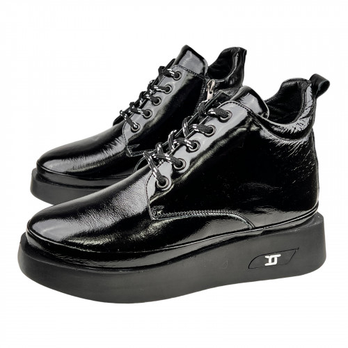 Ботинки Женские кожаные SPRINGER 3111 401 Lak черный