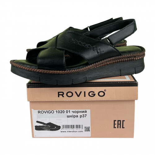Босоножки Женские кожаные ROVIGO 1020 01 черный