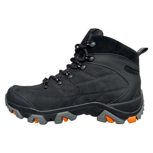 Кроссовки Мужские кожаные EGOIST 388-2 черный мех