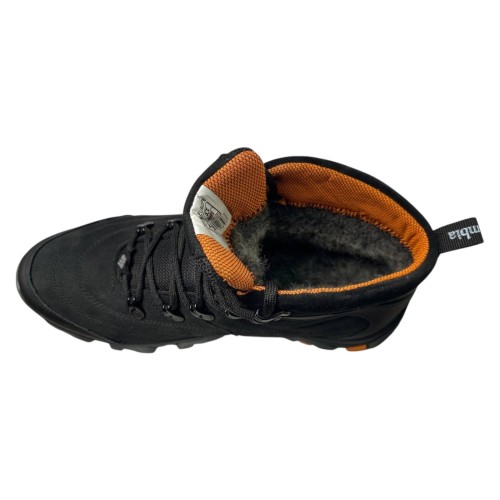 Кроссовки Мужские кожаные EGOIST 388-2 черный мех