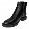 Ботинки Женские кожаные PRELLESTA 2121 черный байка
