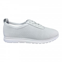 Кроссовки Женские кожаные LONYS 261 05 белый перфорация