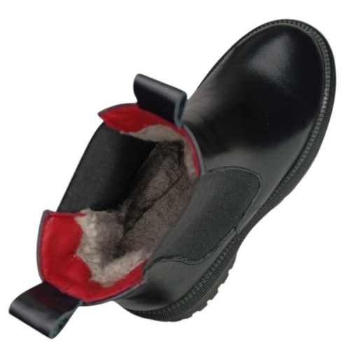 Ботинки женские кожаные LONYS 04/5 01 черный мех