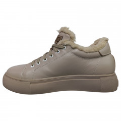 Черевики жіночі шкіряні VERSAL М 1010 2 капучіно хутро