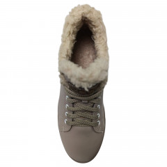 Черевики жіночі шкіряні VERSAL М 1010 2 капучіно хутро