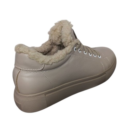 Ботинки женские кожаные VERSAL М 1010 2 мех капучино