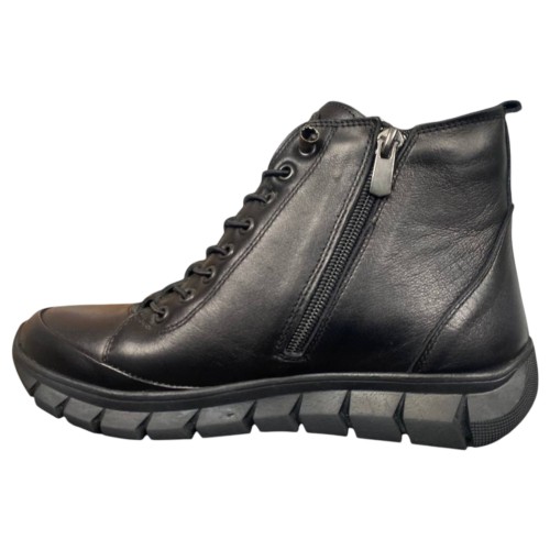 Ботинки женские кожаные CANBERK 3910 01 черный мех