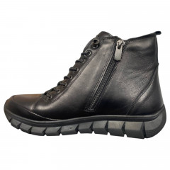 Черевики жіночі шкіряні CANBERK 3910 01 чорні хутро