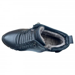 Черевики жіночі шкіряні CANBERK 3910 01 чорні хутро